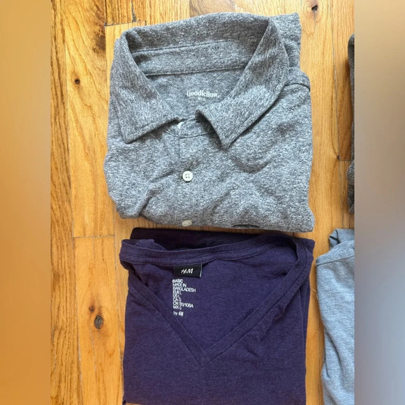 goodfellow & H&M Men T-Shirts bundle size L Gray/purple - Picture 4 of 14